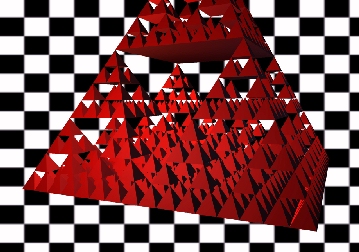 Small version of a power 4 Sierpinski pyramid